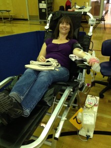 Staff at Grandview Corners Dental and Wellness Centre donating blood