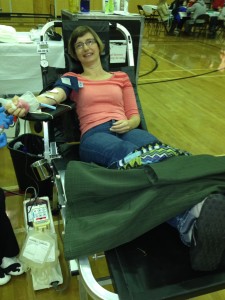 Staff at Grandview Corners Dental and Wellness Centre donating blood