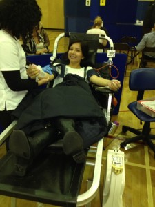 Staff at Grandview Corners Dental and Wellness Centre donating blood