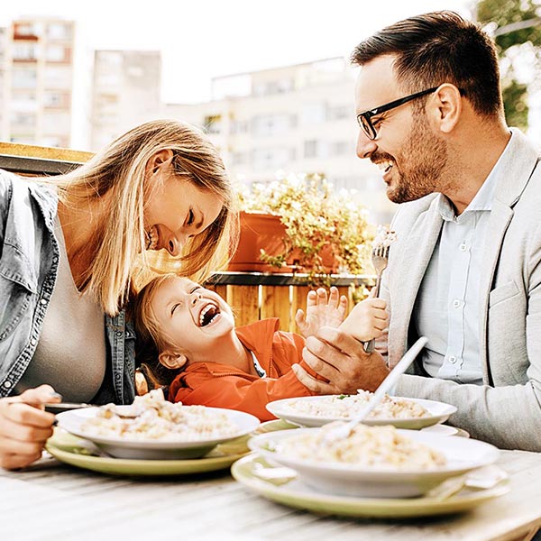 family out for lunch